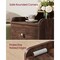 Nightstand Set of 2 with Hidden Drawer Mid Century Bedside Tables Storage Cabinet Walnut Wood Bedroom End Tables
